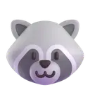 Raccoon 3D animated emoji