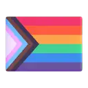 Rainbow flag 3D animated emoji