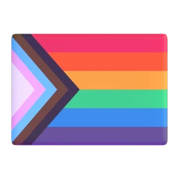Rainbow flag animated emoji
