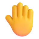 Raised back of hand 3D animated emoji