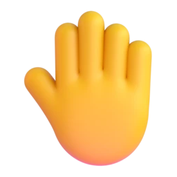 Raised back of hand animated emoji