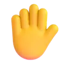 Raised hand 3D animated emoji