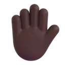 Raised hand: dark skin tone 3D animated emoji