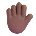 Raised hand: medium-dark skin tone 3D animated emoji