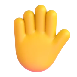 Raised hand animated emoji