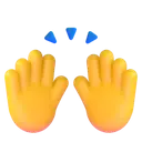 Raising hands 3D animated emoji