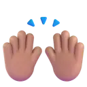 Raising hands: medium skin tone 3D animated emoji