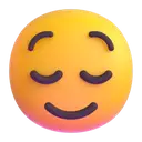 Relieved face 3D animated emoji