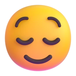 Relieved face animated emoji