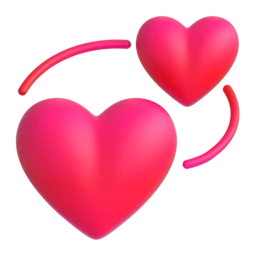 Revolving hearts animated emoji