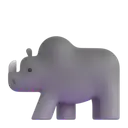 Rhinoceros 3D animated emoji