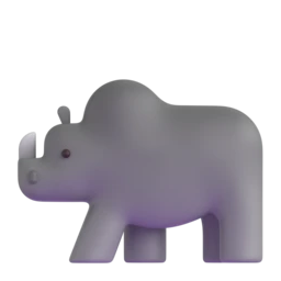 Rhinoceros animated emoji