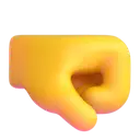 Right-facing fist 3D animated emoji