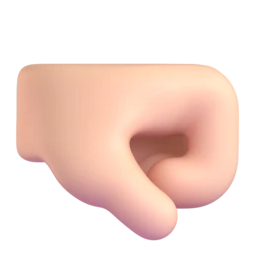 Right-facing fist: light skin tone animated emoji