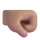 Right-facing fist: medium skin tone 3D animated emoji