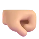 Right-facing fist: medium-light skin tone 3D animated emoji