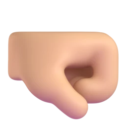Right-facing fist: medium-light skin tone animated emoji