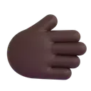 Rightwards hand: dark skin tone 3D animated emoji