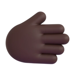 Rightwards hand: dark skin tone animated emoji