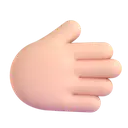 Rightwards hand: light skin tone 3D animated emoji