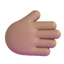 Rightwards hand: medium skin tone 3D animated emoji