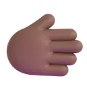 Rightwards hand: medium-dark skin tone 3D animated emoji