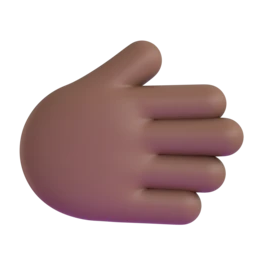 Rightwards hand: medium-dark skin tone animated emoji