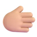 Rightwards hand: medium-light skin tone 3D animated emoji