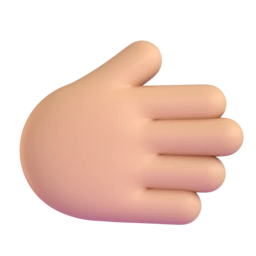 Rightwards hand: medium-light skin tone animated emoji