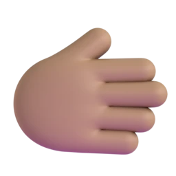 Rightwards hand: medium skin tone animated emoji