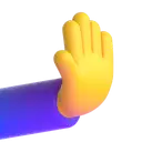 Rightwards pushing hand 3D animated emoji