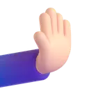 Rightwards pushing hand: light skin tone 3D animated emoji