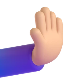 Rightwards pushing hand: medium-light skin tone animated emoji