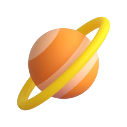 Ringed planet animated emoji