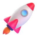 Rocket 3D animated emoji