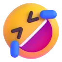 Rolling on the floor laughing 3D animated emoji