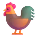Rooster 3D animated emoji