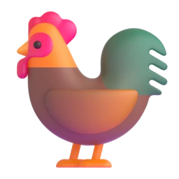 Rooster animated emoji