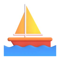 Sailboat animated emoji