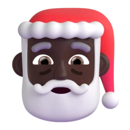 Santa Claus: dark skin tone animated emoji