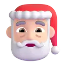 Santa Claus: light skin tone 3D animated emoji