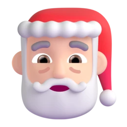 Santa Claus: light skin tone animated emoji