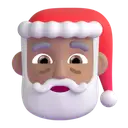 Santa Claus: medium skin tone 3D animated emoji