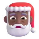 Santa Claus: medium-dark skin tone 3D animated emoji