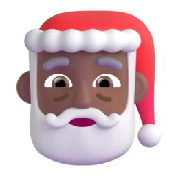 Santa Claus: medium-dark skin tone animated emoji