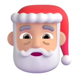 Santa Claus: medium-light skin tone animated emoji