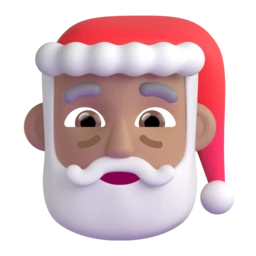 Santa Claus: medium skin tone animated emoji