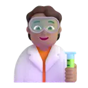 Scientist: medium skin tone 3D animated emoji
