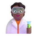 Scientist: medium-dark skin tone 3D animated emoji