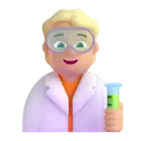 Scientist: medium-light skin tone 3D animated emoji